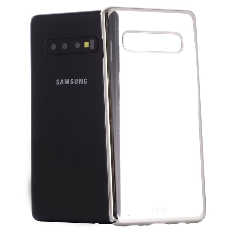 For Galaxy S10+ GEBEI Shockproof Plating PC Protective Case(Silver) - Galaxy Phone Cases by GEBEI | Online Shopping UK | buy2fix