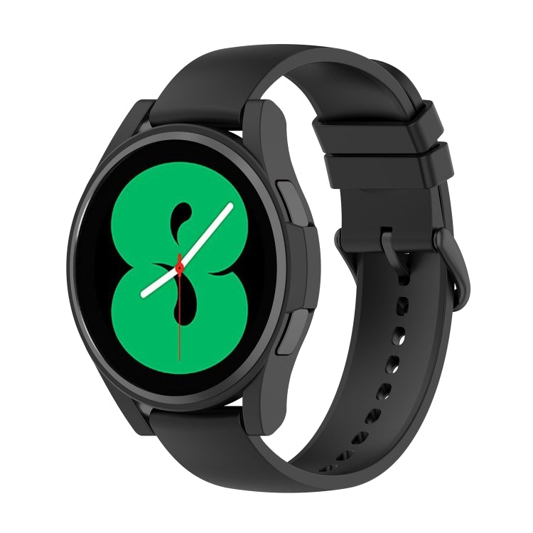 For Samsung Galaxy Watch4 44mm Half Coverage Hollowed PC Protective Case(Black) - Watch Cases by buy2fix | Online Shopping UK | buy2fix