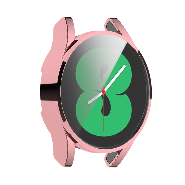 For Samung Galaxy Watch4 40mm Full Coverage TPU Electroplating Protective Case Cover(Pink) - Watch Cases by buy2fix | Online Shopping UK | buy2fix