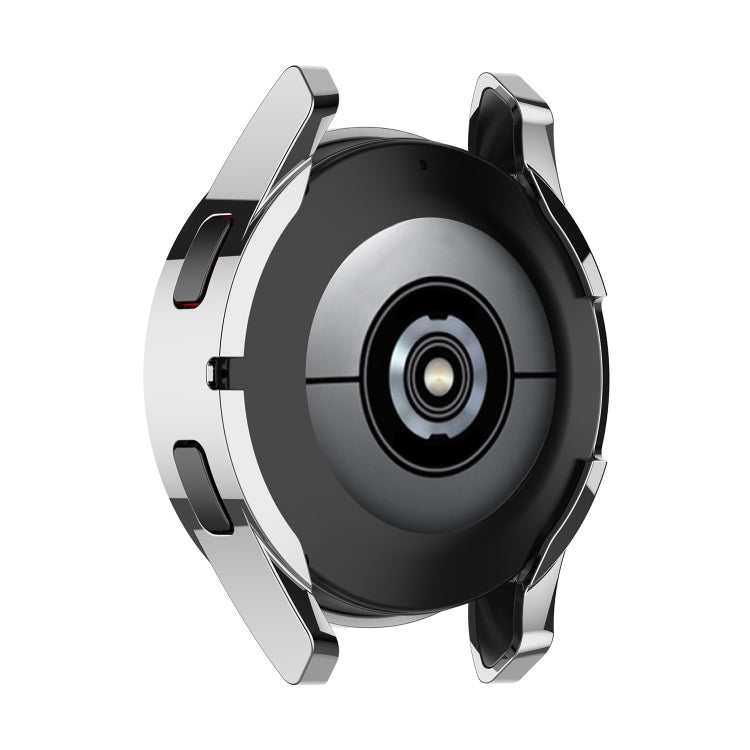 For Samung Galaxy Watch4 40mm Full Coverage TPU Electroplating Protective Case Cover(Silver) - Watch Cases by buy2fix | Online Shopping UK | buy2fix