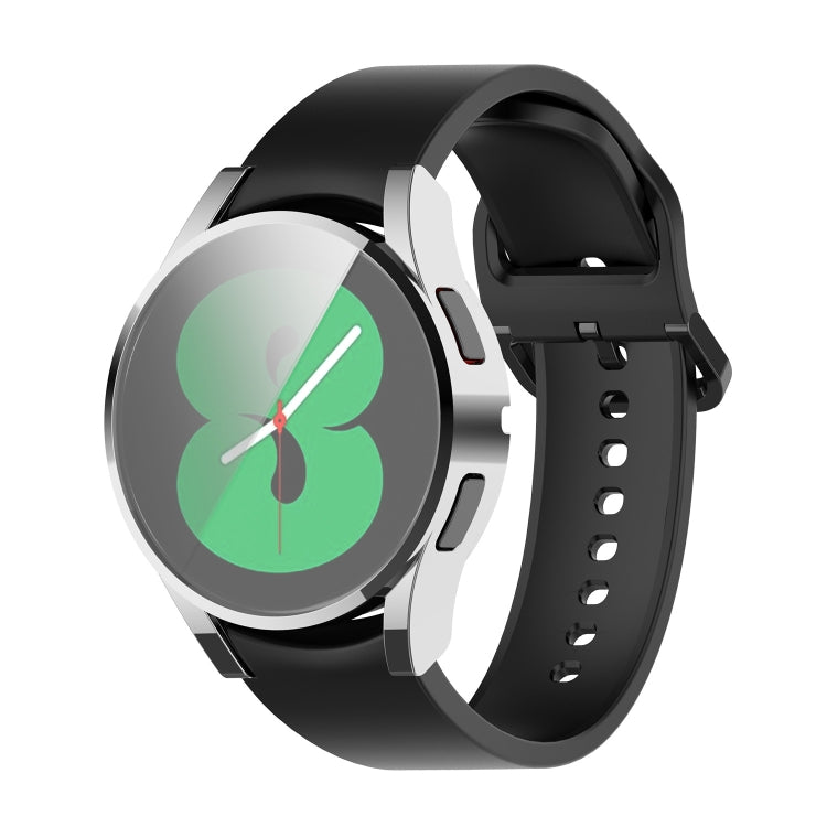 For Samung Galaxy Watch4 40mm Full Coverage TPU Electroplating Protective Case Cover(Silver) - Watch Cases by buy2fix | Online Shopping UK | buy2fix