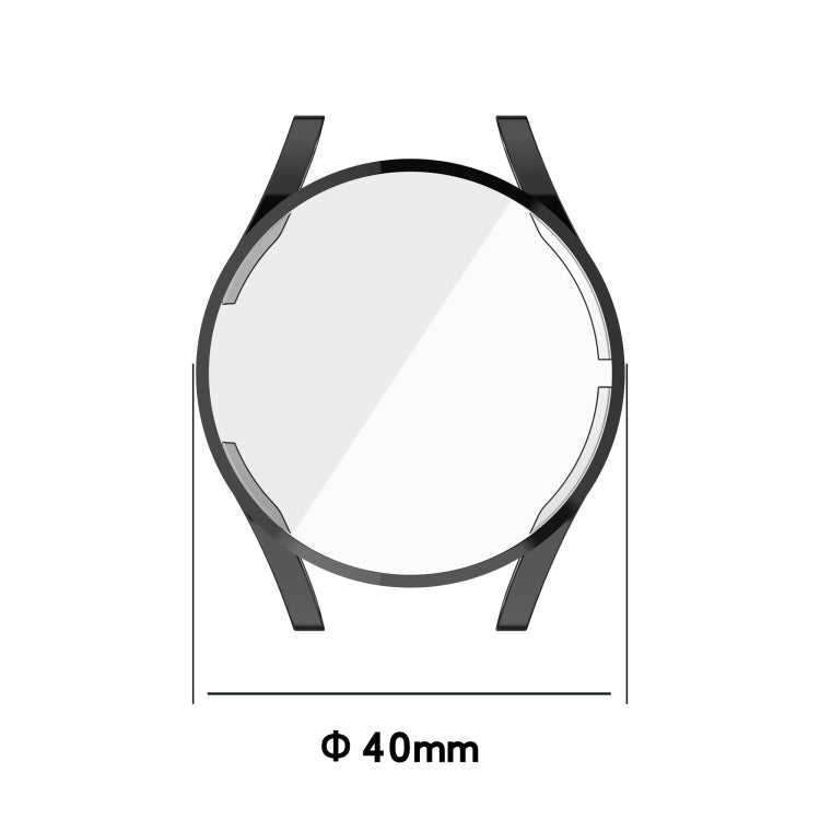 For Samung Galaxy Watch4 40mm Full Coverage TPU Electroplating Protective Case Cover(Transparent White) - Watch Cases by buy2fix | Online Shopping UK | buy2fix