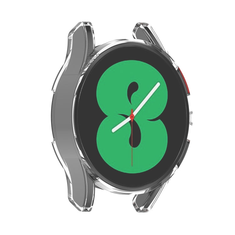 For Samung Galaxy Watch4 40mm Full Coverage TPU Electroplating Protective Case Cover(Transparent White) - Watch Cases by buy2fix | Online Shopping UK | buy2fix
