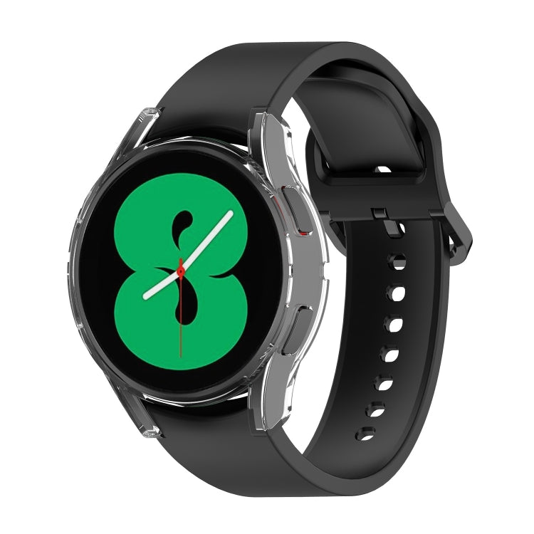 For Samung Galaxy Watch4 40mm Full Coverage TPU Electroplating Protective Case Cover(Transparent White) - Watch Cases by buy2fix | Online Shopping UK | buy2fix