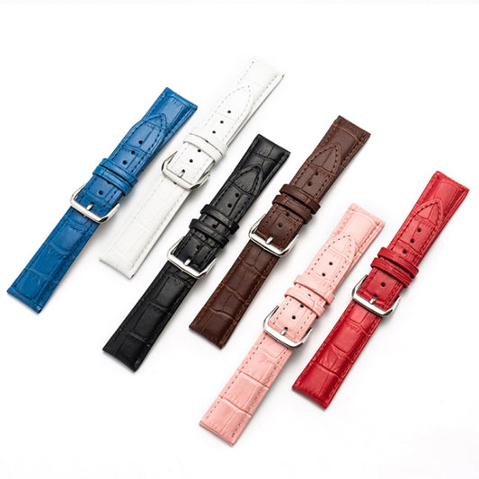 24mm Two-layer Cowhide Leather Bamboo Joint Texture Watch Band(Blue) by buy2fix