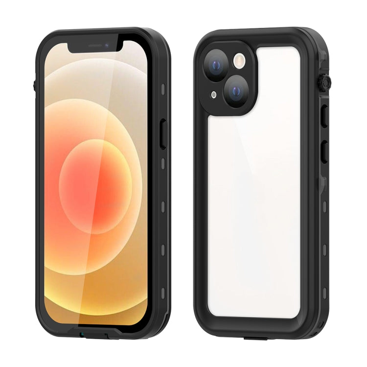 For iPhone 13 mini RedPepper Transparent Dot Shockproof Waterproof PC + TPU Protective Case (Black) - iPhone 13 mini Cases by RedPepper | Online Shopping UK | buy2fix