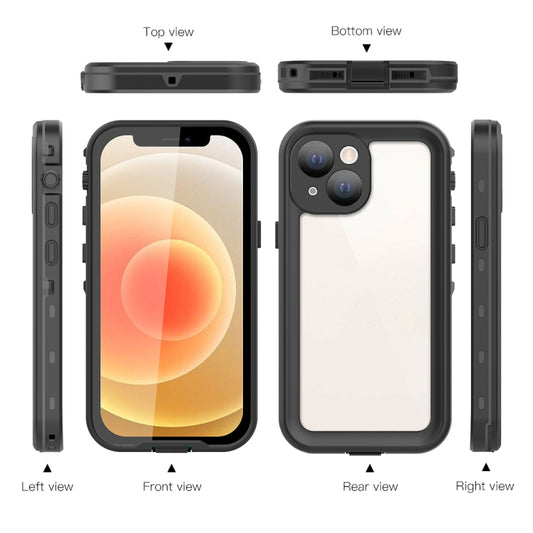 For iPhone 13 mini RedPepper Transparent Dot Shockproof Waterproof PC + TPU Protective Case (Black) - iPhone 13 mini Cases by RedPepper | Online Shopping UK | buy2fix