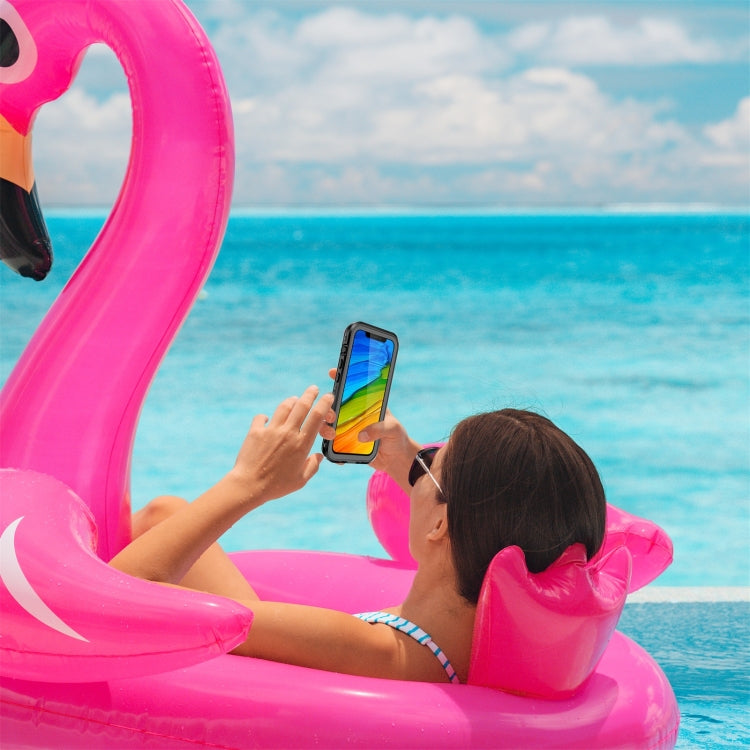 For iPhone 13 Pro RedPepper Transparent Dot Shockproof Waterproof PC + TPU Protective Case (Black) by RedPepper