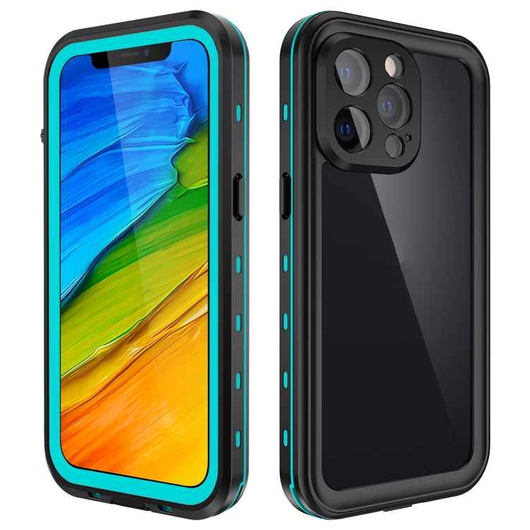 For iPhone 13 Pro RedPepper Transparent Dot Shockproof Waterproof PC + TPU Protective Case (Blue) - iPhone 13 Pro Cases by RedPepper | Online Shopping UK | buy2fix