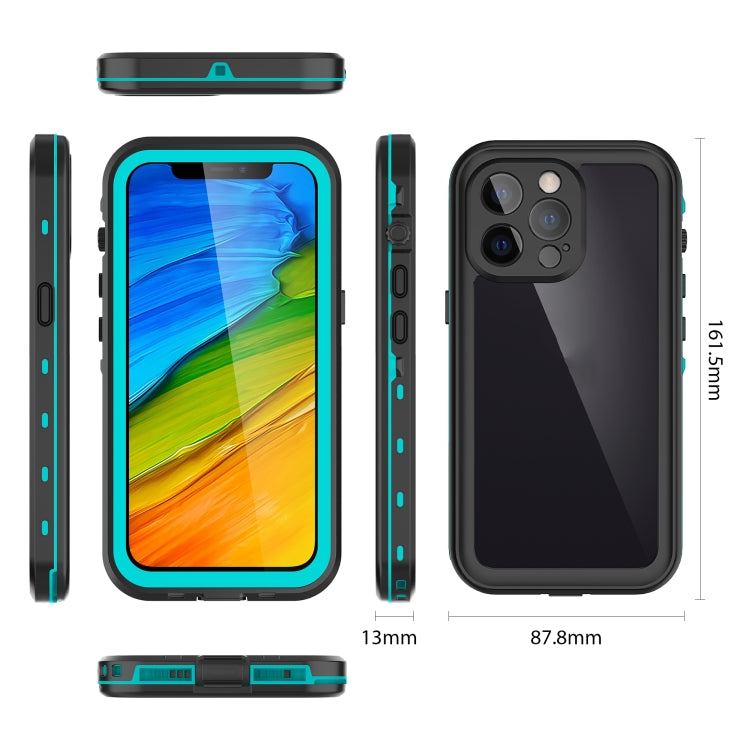 For iPhone 13 Pro RedPepper Transparent Dot Shockproof Waterproof PC + TPU Protective Case (Blue) - iPhone 13 Pro Cases by RedPepper | Online Shopping UK | buy2fix