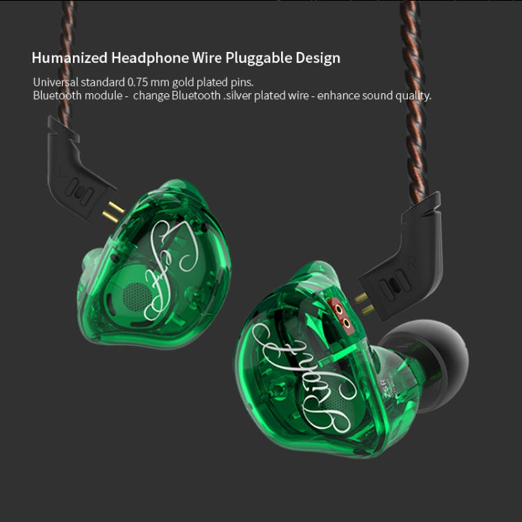 KZ ZSR 6-unit Ring Iron In-ear Wired Earphone, Standard Version(Green) by KZ