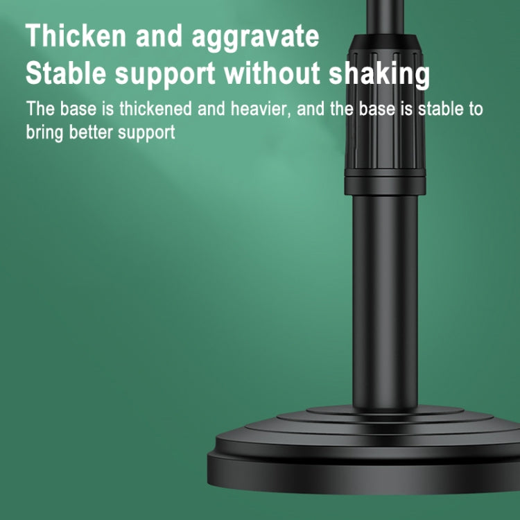 Desktop Stand Mobile Phone Tablet Live Broadcast Stand Telescopic Disc Stand, Style:Holder + Remote Control(Black) by buy2fix