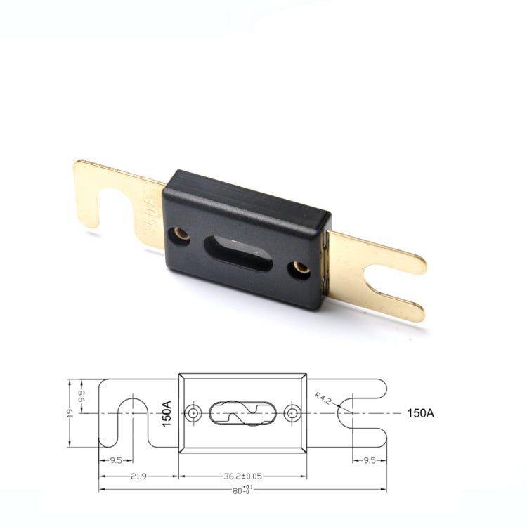 A0108 5 PCS 150A Gold-plated Large Forkbolt Car ANL Fuse - Fuse by buy2fix | Online Shopping UK | buy2fix