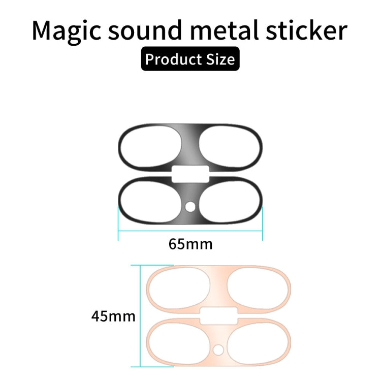 For Beats Studio Buds Wireless Bluetooth Earphone Magic Sound Metal Protective Sticker(Black) by buy2fix