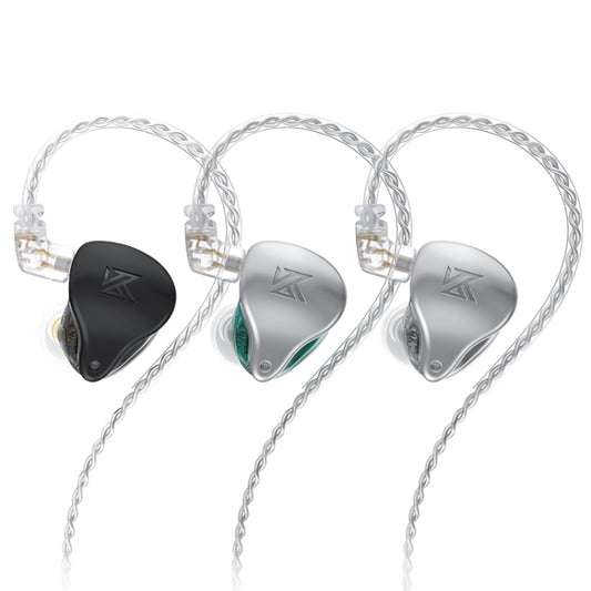 KZ AST 24-unit Balance Armature Monitor HiFi In-Ear Wired Earphone With Mic(Silver) by KZ