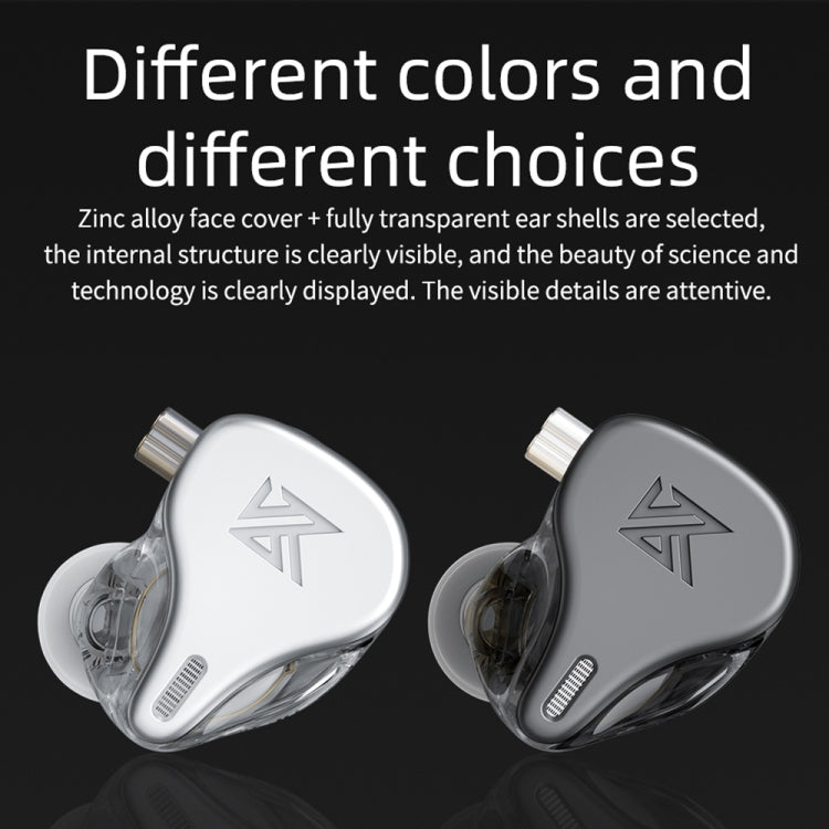 KZ DQ6 3-unit Dynamic HiFi In-Ear Wired Earphone No Mic(Silver) by KZ