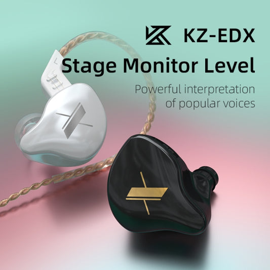 KZ EDX Dynamic Monitor HiFi In-Ear Wired Earphone With Mic(White) by KZ