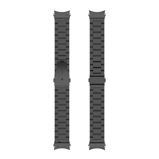 For Samsung Galaxy Watch4 / Watch4 Classic Three Strains Steel Watch Band(Black) by buy2fix