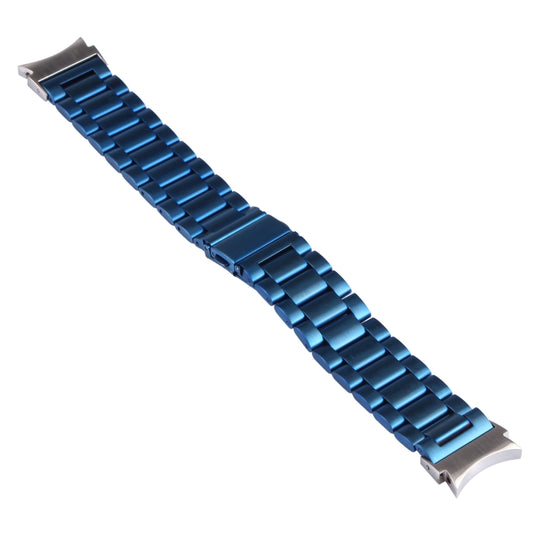 For Samsung Galaxy Watch4 / Watch4 Classic Three Strains Steel Watch Band (Blue) by buy2fix