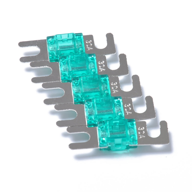 A0301 Green 5 PCS Car Audio AFS Mini ANL 30A Fuse Nicked Plated - Fuse by buy2fix | Online Shopping UK | buy2fix