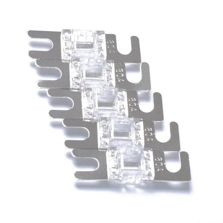 A0304 Transparent 5 PCS Car Audio AFS Mini ANL 80A Fuse Nicked Plated by buy2fix