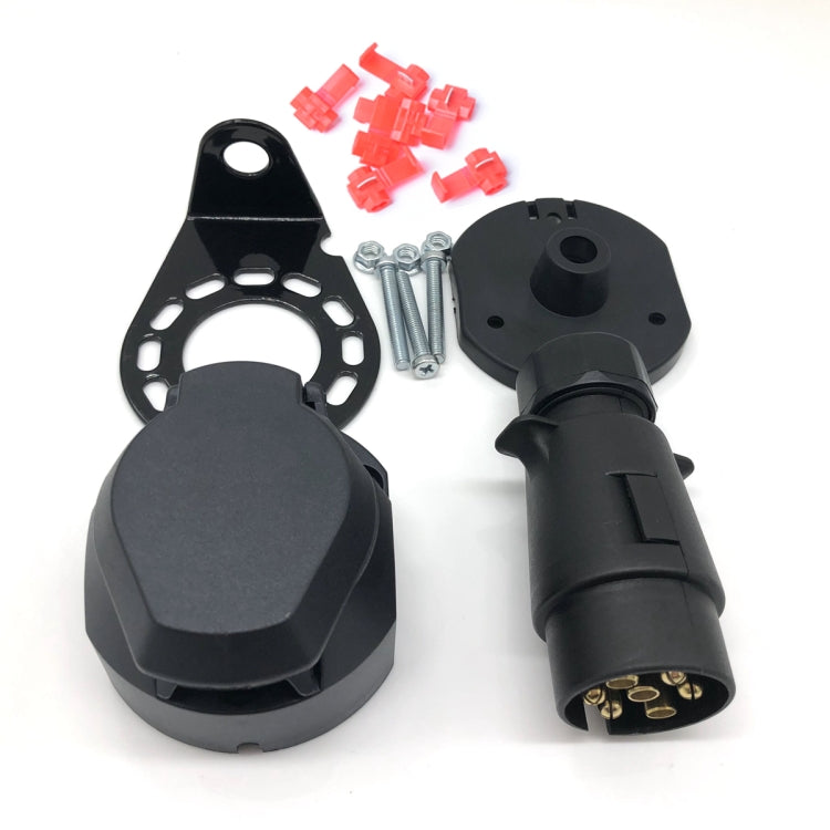 A0364 7 Pins 12N Electrics Converter Trailer Caravan Plug and Socket Adapter Connector - Terminal connectors by buy2fix | Online Shopping UK | buy2fix