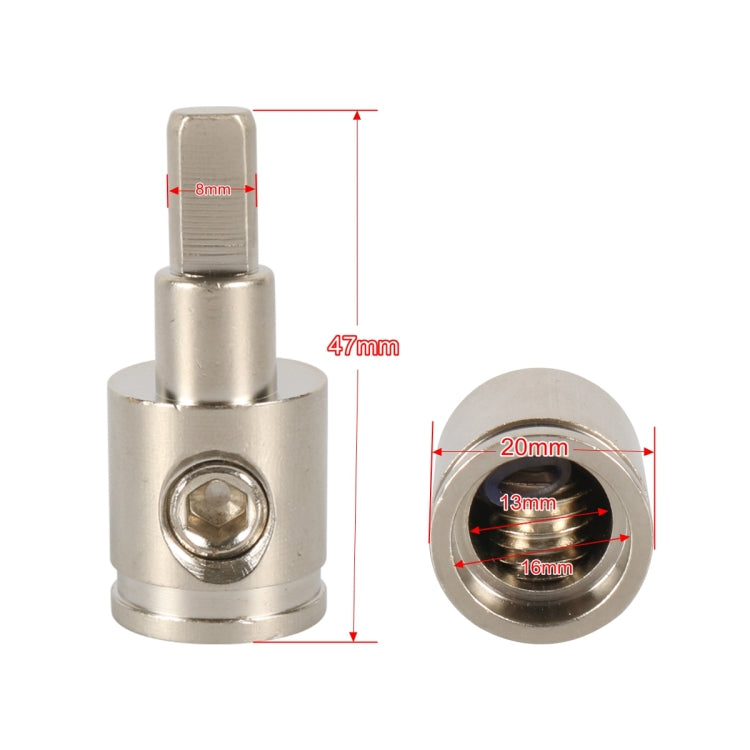 A5683 4 PCS Car Large Size Nickel-plated Brass 0GA to 4GA Audio Terminal Block with Screws - Terminal connectors by buy2fix | Online Shopping UK | buy2fix
