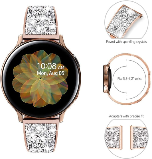 For Garmin Venu / Suunto 3 Fitness 20mm Universal Stainless Steel Metal Watch Band(Rose Gold) by buy2fix