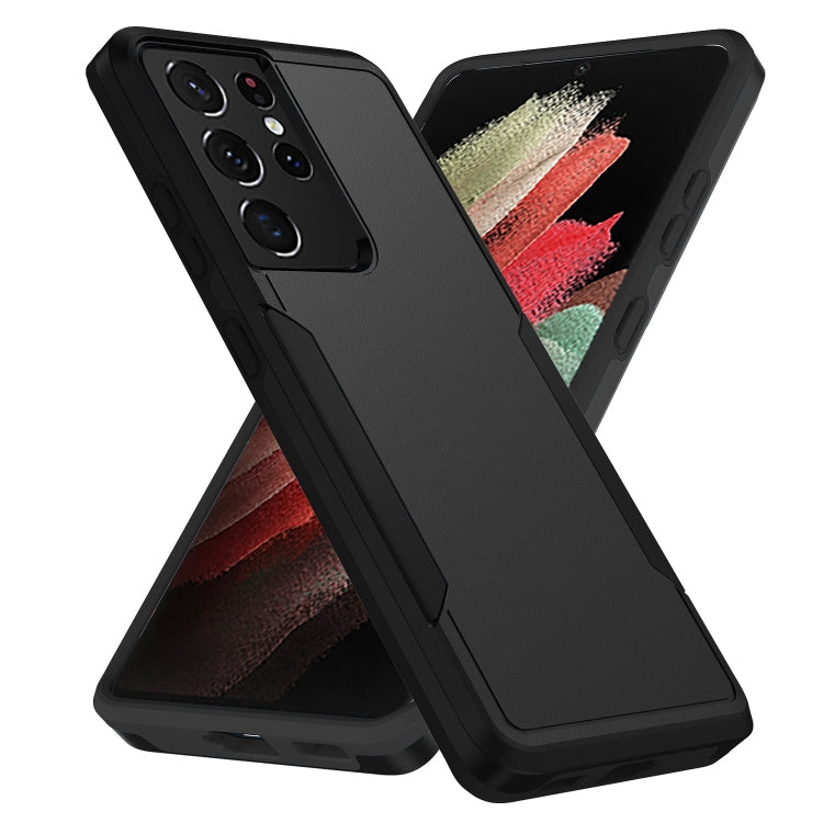 For Samsung Galay S21 Ultra 5G Pioneer Armor Heavy Duty PC + TPU Shockproof Case(Black) - Galaxy S21 Ultra 5G Cases by buy2fix | Online Shopping UK | buy2fix