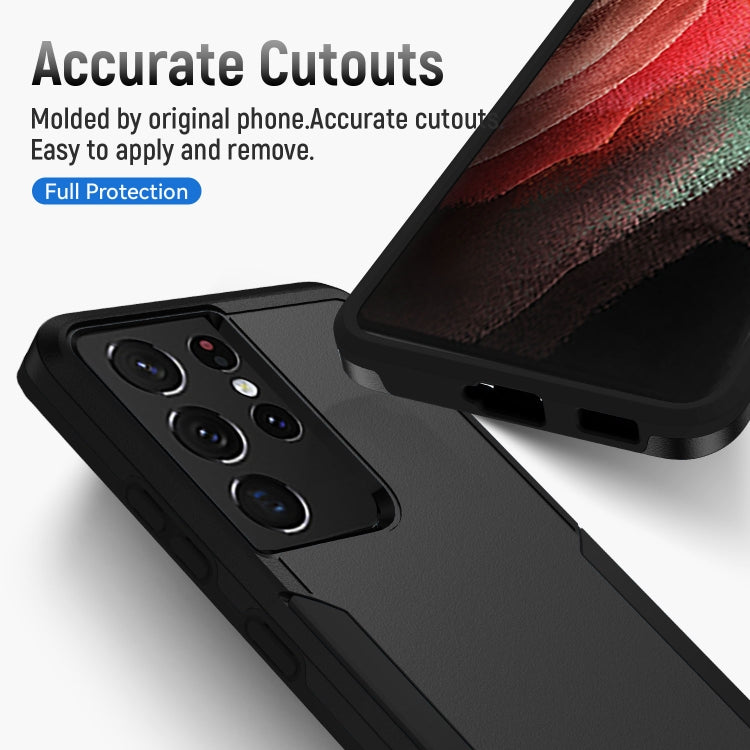 For Samsung Galay S21 Ultra 5G Pioneer Armor Heavy Duty PC + TPU Shockproof Case(Black) - Galaxy S21 Ultra 5G Cases by buy2fix | Online Shopping UK | buy2fix
