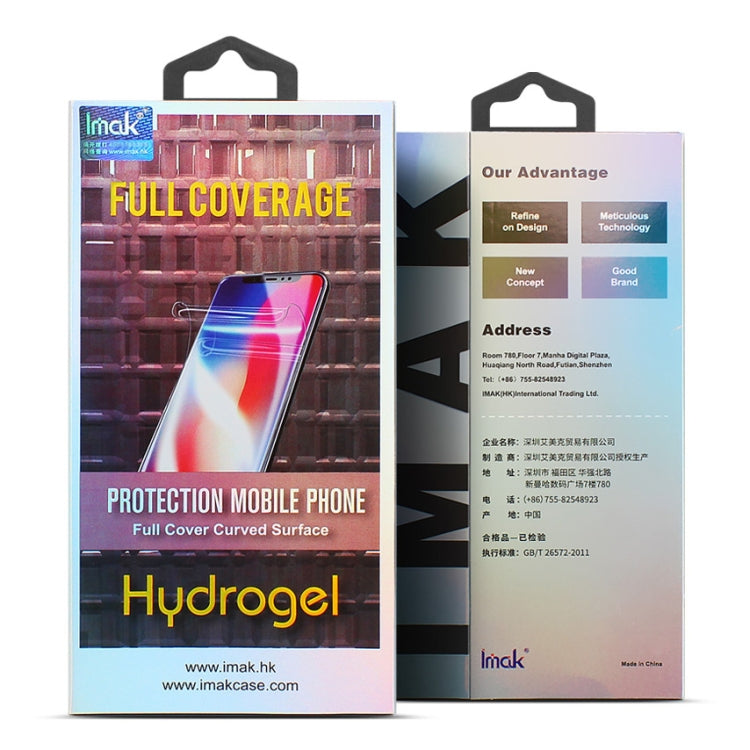 2 PCS IMAK Curved Full Screen Hydrogel Film For iPhone 11 by imak
