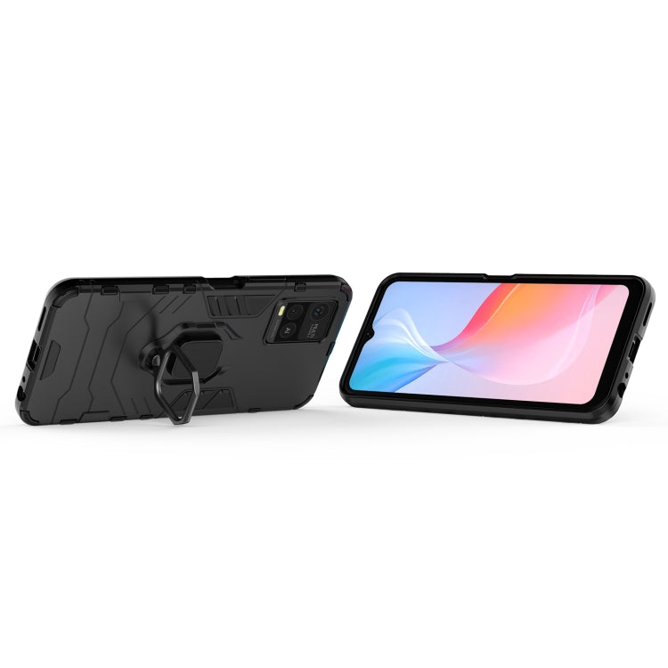 For vivo Y21 Shockproof PC + TPU Protective Case with Magnetic Ring Holder(Black) - vivo Cases by buy2fix | Online Shopping UK | buy2fix