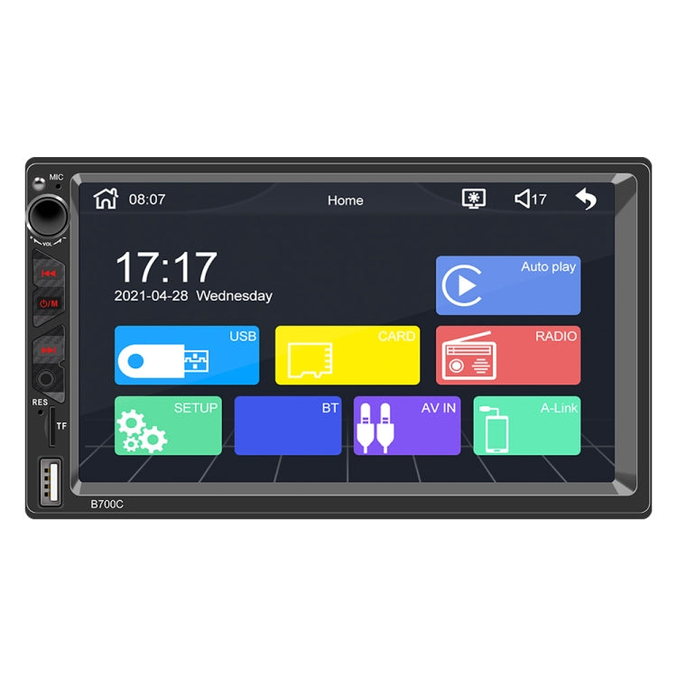 B700C HD 7 inch Universal Car MP5 Player with Wired Carplay, Support FM & Bluetooth & TF Card - Car MP3 & MP4 & MP5 by buy2fix | Online Shopping UK | buy2fix
