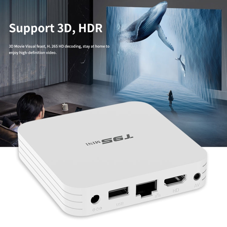 T95MINI 4K HD Network TV Set Top Box, Android 10.0, Allwinner H313 Quad Core 64-bit Cortex-A53, 1GB + 8GB, Support 2.4G WiFi, HDMI, AV, LAN, USB 2.0, UK Plug - Allwinner H3 by buy2fix | Online Shopping UK | buy2fix