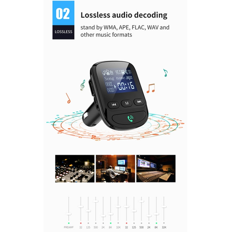 BT06 1.4 inch Car MP3 Player FM Transmitter QC3.0 Quick Charge Support Bluetooth Handsfree / TF Card - Bluetooth Car Kits by buy2fix | Online Shopping UK | buy2fix