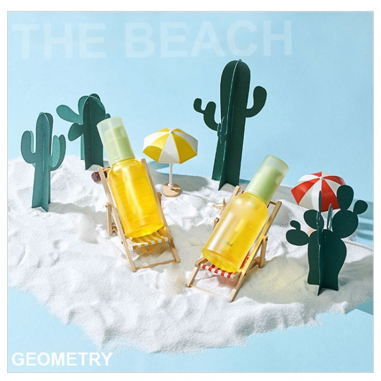12 in 1 Miniature Beach Paper Cut Cactus Sandy Beach Landscape Decoration Photography Props(Green) - Paper Cut Props by buy2fix | Online Shopping UK | buy2fix