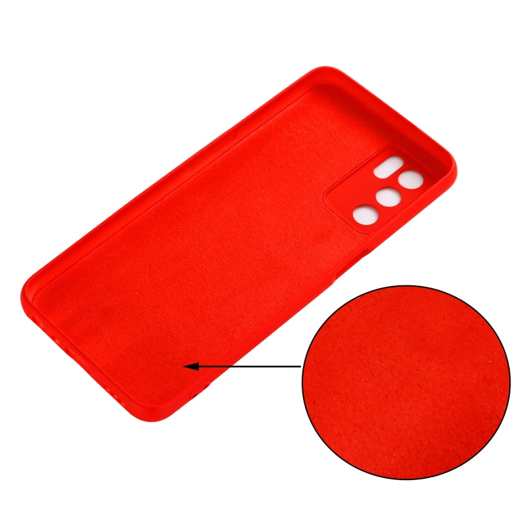 For OPPO A16 / A16S Foreign Version Solid Color Liquid Silicone Shockproof Full Coverage Protective Case(Red) - OPPO Cases by buy2fix | Online Shopping UK | buy2fix