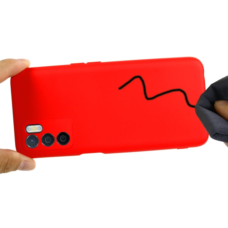 For OPPO A16 / A16S Foreign Version Solid Color Liquid Silicone Shockproof Full Coverage Protective Case(Red) - OPPO Cases by buy2fix | Online Shopping UK | buy2fix
