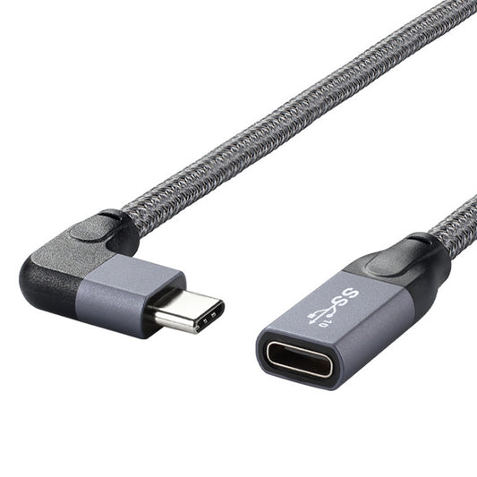 100W USB-C / Type-C Elbow Male to USB-C / Type-C Female Full-function Data Extension Cable, Cable Length:1.5m by buy2fix