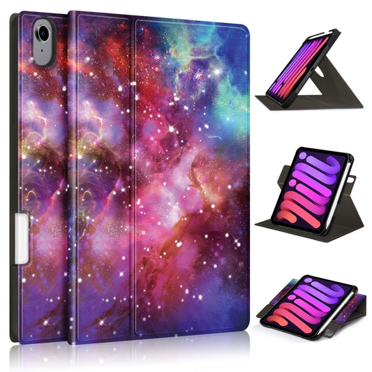 For iPad mini 2024 / mini 6 Painted Pattern Voltage Horizontal Flip PU Leather Tablet Case with Rotating Holder & Pen Slot & Sleep / Wake-up Function(Milky Way) - iPad mini 6 Cases by buy2fix | Online Shopping UK | buy2fix