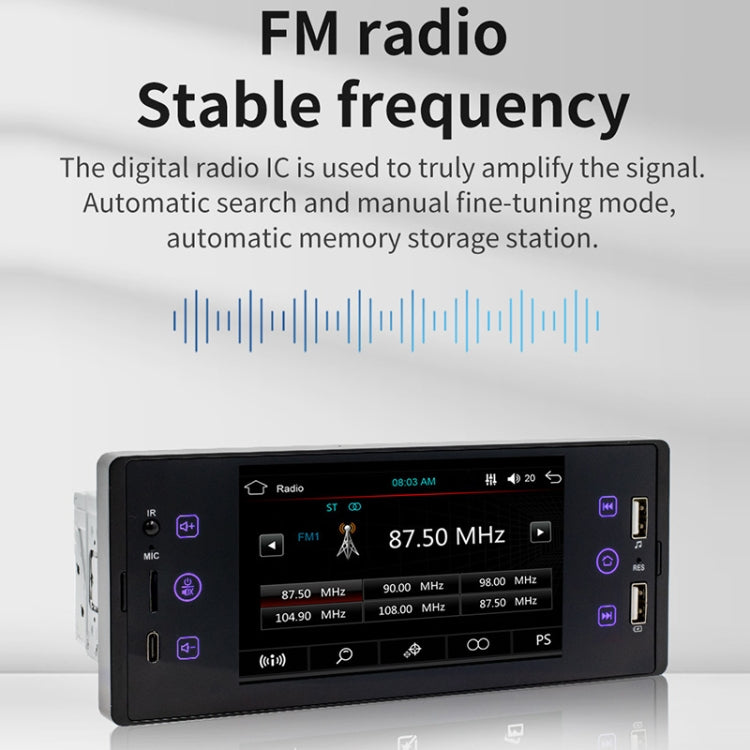 SW150 5-inch HD Touch Screen Dual USB Car MP5 Player Bluetooth Reversing Video Card U Disk Radio - Car MP3 & MP4 & MP5 by buy2fix | Online Shopping UK | buy2fix