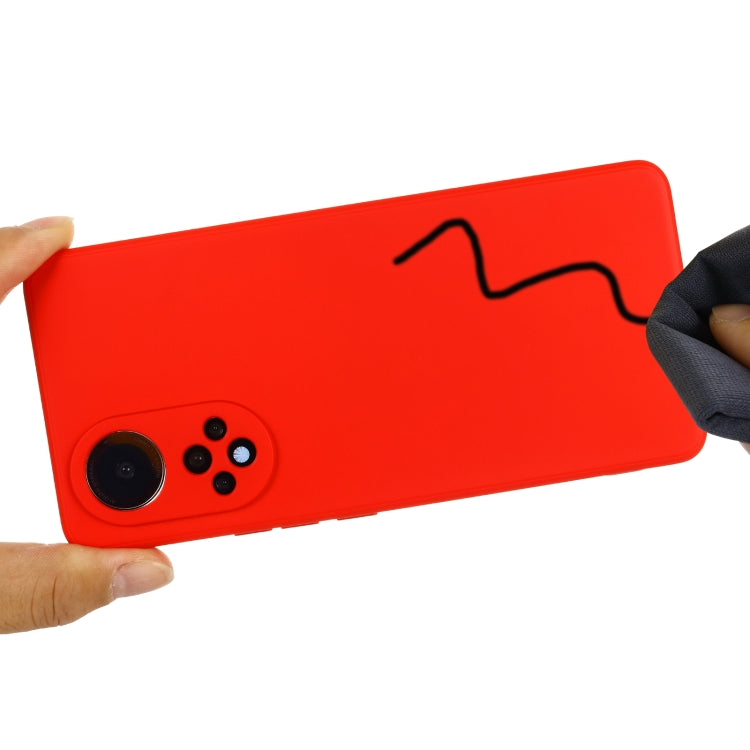 For Huawei Nova 9 Solid Color Liquid Silicone Dropproof Full Coverage Protective Case(Red) - Huawei Cases by buy2fix | Online Shopping UK | buy2fix