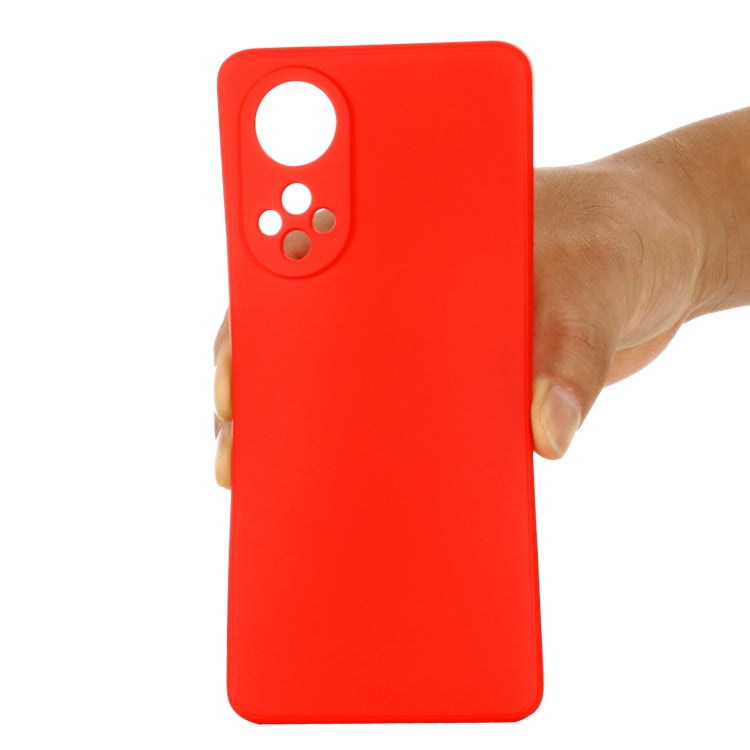For Huawei Nova 9 Solid Color Liquid Silicone Dropproof Full Coverage Protective Case(Red) - Huawei Cases by buy2fix | Online Shopping UK | buy2fix