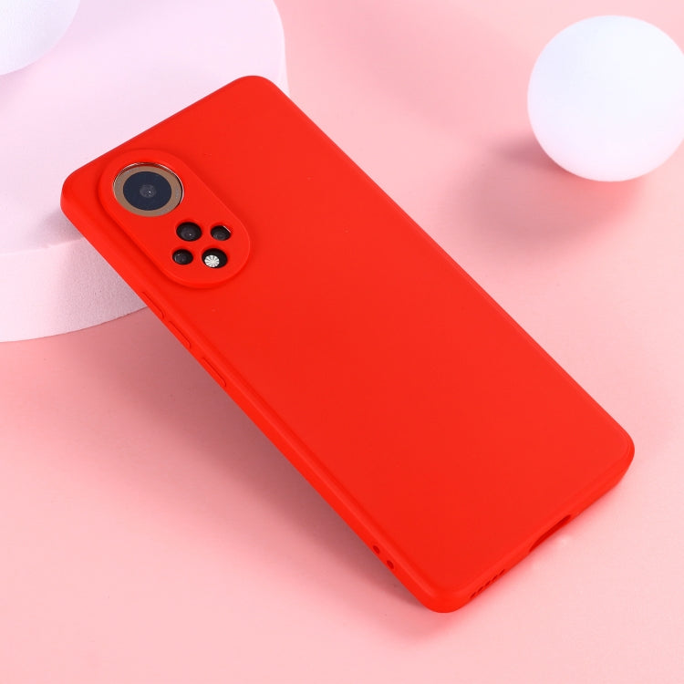 For Huawei Nova 9 Solid Color Liquid Silicone Dropproof Full Coverage Protective Case(Red) - Huawei Cases by buy2fix | Online Shopping UK | buy2fix
