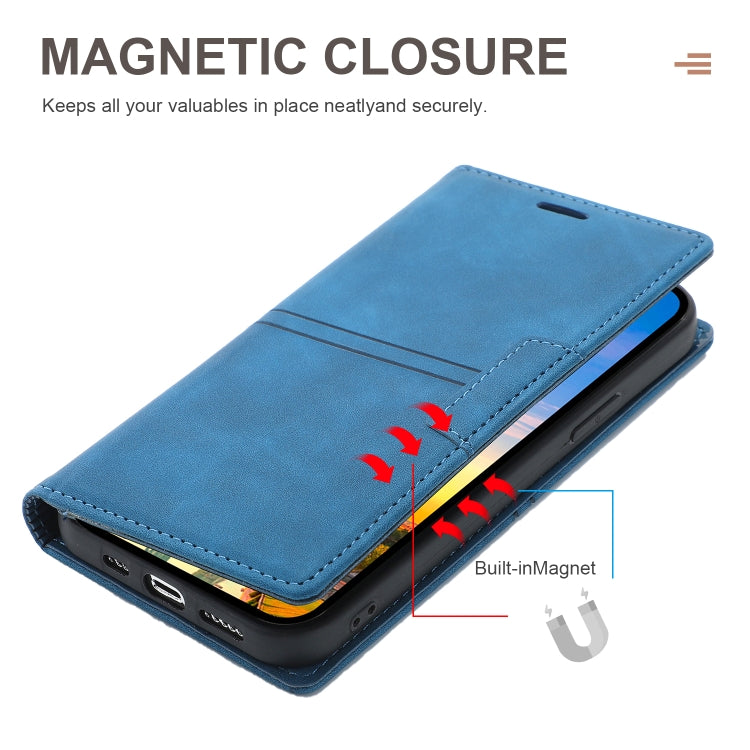 For iPhone 12 Pro Max Dream Magnetic Suction Business Horizontal Flip PU Leather Case with Holder & Card Slot & Wallet(Blue) - iPhone 12 Pro Max Cases by buy2fix | Online Shopping UK | buy2fix