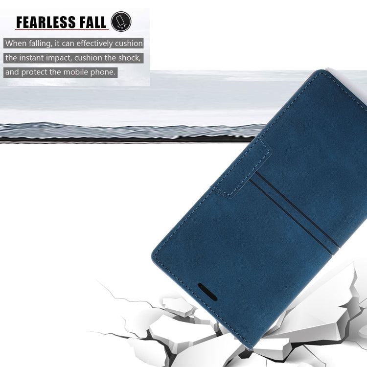 For iPhone 12 Pro Max Dream Magnetic Suction Business Horizontal Flip PU Leather Case with Holder & Card Slot & Wallet(Blue) - iPhone 12 Pro Max Cases by buy2fix | Online Shopping UK | buy2fix