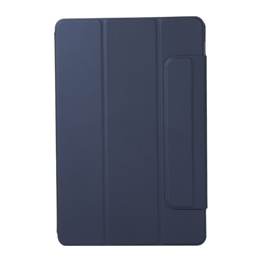 For Xiaomi Pad 5 / Pad 5 Pro Solid Color Magnetic Buckle Horizontal Flip Leather Case with Holder(Dark Blue) by buy2fix