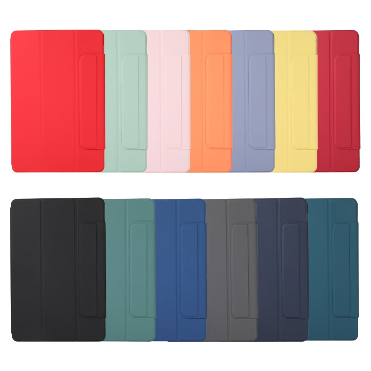 For Xiaomi Pad 5 / Pad 5 Pro Solid Color Magnetic Buckle Horizontal Flip Leather Case with Holder(Black) by buy2fix