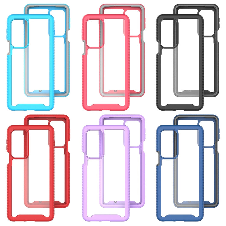 For Motorola Edge 20 Pro Starry Sky Solid Color Series Shockproof PC + TPU Protective Case(Black) by buy2fix