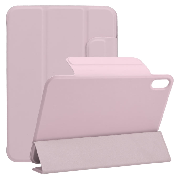 For iPad mini 2024 / mini 6 Horizontal Flip Ultra-thin Fixed Buckle Magnetic PU Tablet Case With Three-folding Holder & Sleep / Wake-up Function(Pink) - iPad mini 6 Cases by buy2fix | Online Shopping UK | buy2fix